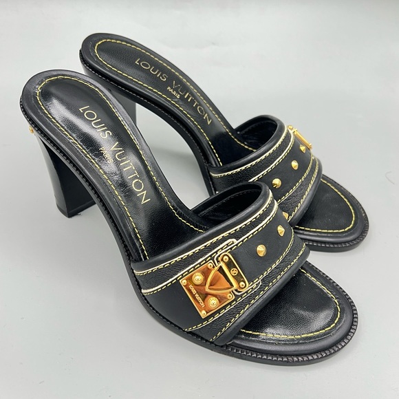 Authentic Louis Vuitton Sandals with Block Heel - Picture 4 of 5